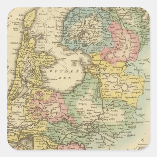 Niederlande 4 quadratischer aufkleber (Vorderseite)