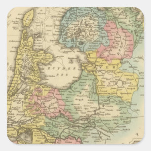 Niederlande 4 quadratischer aufkleber