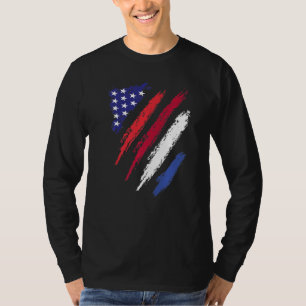 Niederlande American Ground Flag USA Patriot Herit T-Shirt