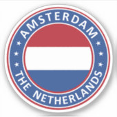 Niederlande, Amsterdam Aufkleber (Vorderseite)