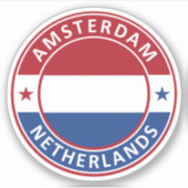 Niederlande, Amsterdam Aufkleber (Vorderseite)