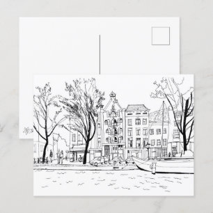 Niederlande Amsterdam Grafikart Postkarte