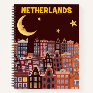 Niederlande bei Nacht Notizblock