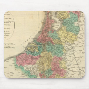 Niederlande, Beligium Atlas Karte Mousepad