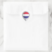 Niederlande Button Location Flag Runder Aufkleber (Tasche)