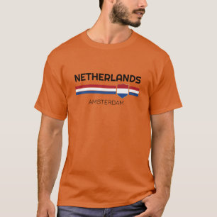 Niederlande Custom City Patriotic Flag Football T-Shirt