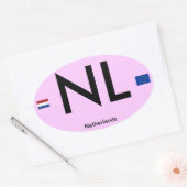 Niederlande* Euro-Style Autoaufkleber (Holland) Ovaler Aufkleber (Umschlag)