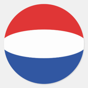 Niederlande Fischaugen-Flaggenaufkleber Runder Aufkleber