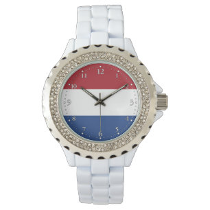Niederlande-Flagge Armbanduhr