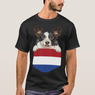Niederlande-Flagge Cardigan Welsh Corgi Hund In Ta T-Shirt