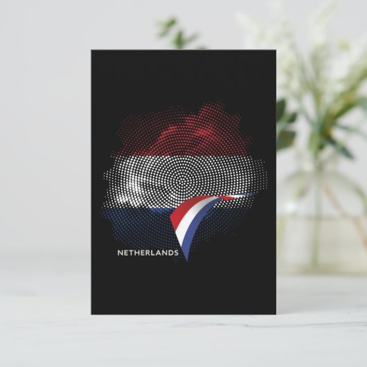 Niederlande-Flagge Dankeskarte (Stehend Vorderseite)