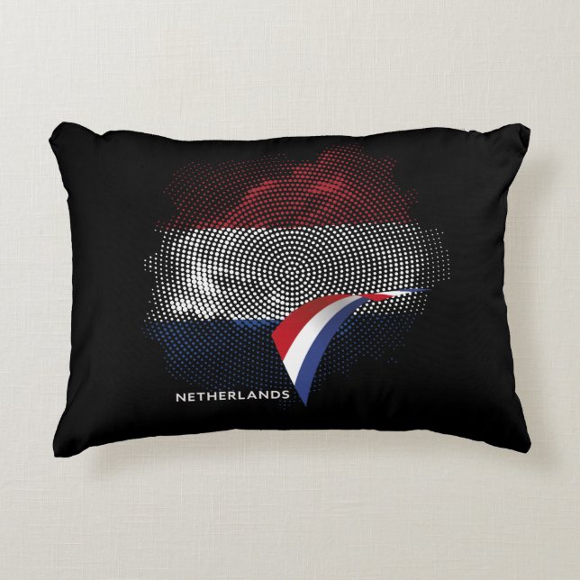 Niederlande-Flagge Dekokissen (Vorderseite)