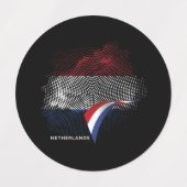 Niederlande-Flagge Etiketten (Design 2)