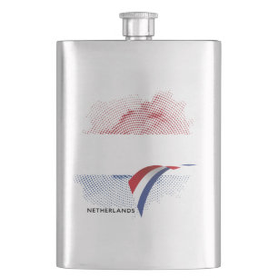 Niederlande-Flagge Flachmann