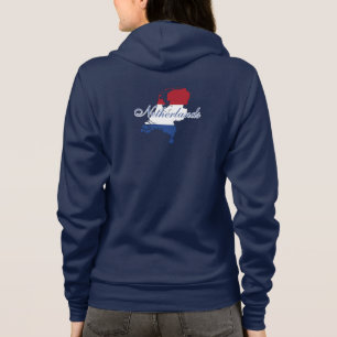 Niederlande-Flagge Karte Souvenir Modern ,Rückseit Hoodie