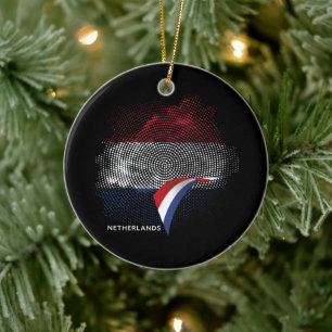 Niederlande-Flagge Keramik Ornament