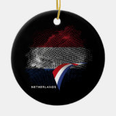 Niederlande-Flagge Keramik Ornament (Vorne)