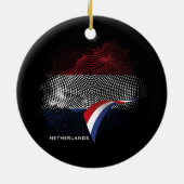 Niederlande-Flagge Keramik Ornament (Hinten)