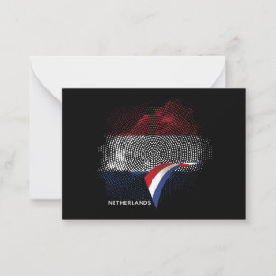 Niederlande-Flagge Mitteilungskarte