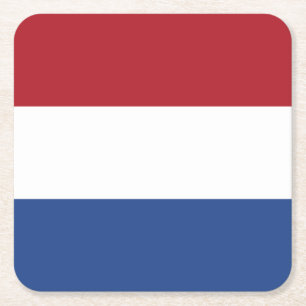 Niederlande-Flagge Rechteckiger Pappuntersetzer