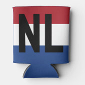 Niederlande - Flagge und Abkürzung Dosenkühler (Vorderseite)