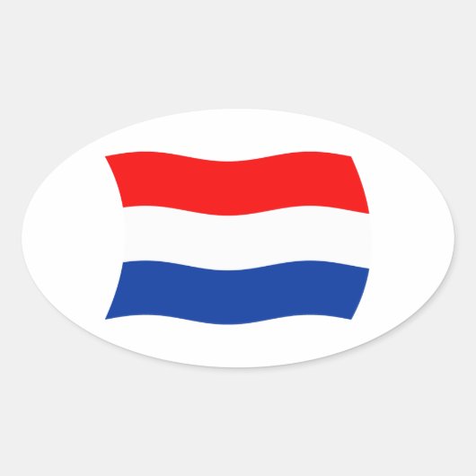 Niederlande-Flaggenaufkleber Ovaler Aufkleber (Vorderseite)