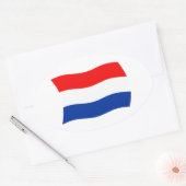 Niederlande-Flaggenaufkleber Ovaler Aufkleber (Umschlag)