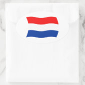 Niederlande-Flaggenaufkleber Ovaler Aufkleber (Tasche)