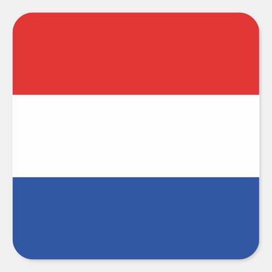 Niederlande-Flaggenaufkleber Quadratischer Aufkleber (Vorderseite)