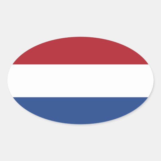 Niederlande* Flaggenoval-Aufkleber Ovaler Aufkleber (Vorderseite)