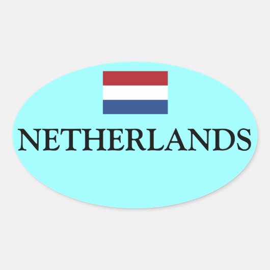 Niederlande Flaggenoval Sticker Nederland Vlag Ova (Vorderseite)