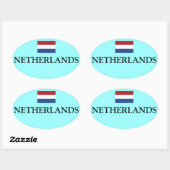 Niederlande Flaggenoval Sticker Nederland Vlag Ova (Blatt)