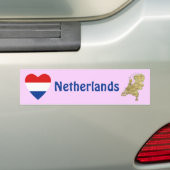 Niederlande Flaggenschwerpunkt + Karte Autoaufkleb Autoaufkleber (Auf Auto)