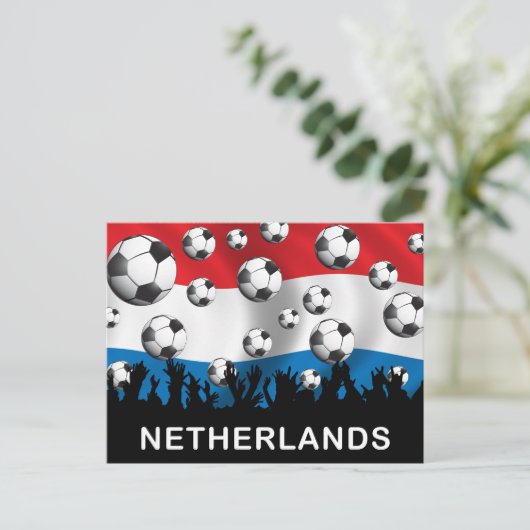 Niederlande Football Postkarte (Stehend Vorderseite)
