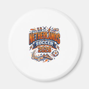 Niederlande Fußball 2026 Fußball Fett Land Typogr Magnet