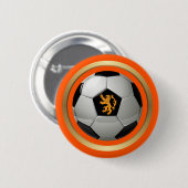 Niederlande Fußball Ball, holländische Lion über O Button (Vorne & Hinten)