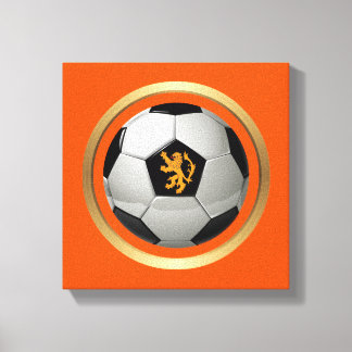 Niederlande Fußball Ball, holländische Lion über O Leinwanddruck