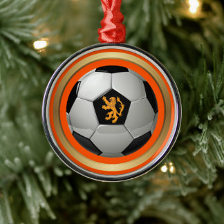 Niederlande Fußball Ball, holländische Lion über O Ornament Aus Metall
