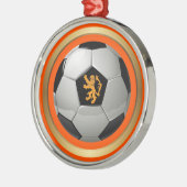 Niederlande Fußball Ball, holländische Lion über O Ornament Aus Metall (Links)