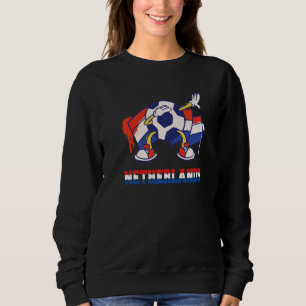 Niederlande Fußball Dabbing Fußball Niederländisc Sweatshirt