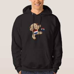 Niederlande Fußballspieler Mops Hund Niederländisc Hoodie