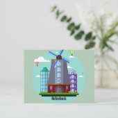 Niederlande, Grafikdesign Postkarte (Stehend Vorderseite)