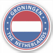 Niederlande, Groningen Aufkleber (Vorderseite)