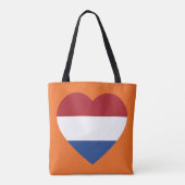 Niederlande - Herbesflagge auf Orange-Ebene Tasche (Rückseite)