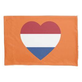 Niederlande - Herbesflagge auf Orange-Komponente Kissenbezug
