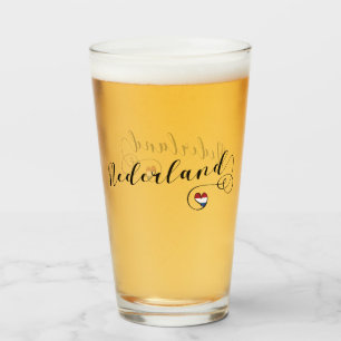 Niederlande Herzenflagge Glas