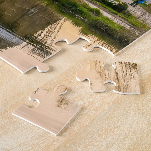 Niederlande Holland Europe Wind Mills Lake Sunset Puzzle (Seite)