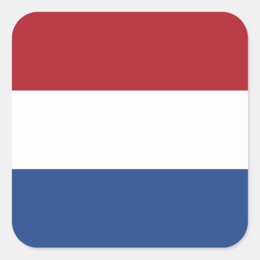 Niederlande-/Holland-/Holländer-/Holländer-Flagge Quadratischer Aufkleber (Vorderseite)