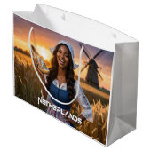 NIEDERLANDE - HOLLÄNDISCH GROßE GESCHENKTÜTE (Rückseite Schrägansicht)