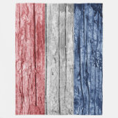 Niederlande Holzflagge Fleecedecke (Vorderseite)